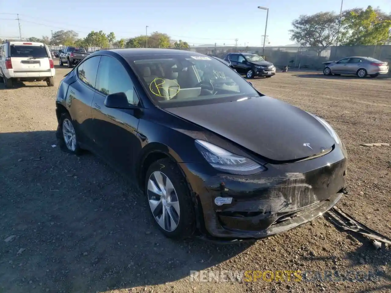 1 Photograph of a damaged car 5YJYGDEE2MF276309 TESLA MODEL Y 2021