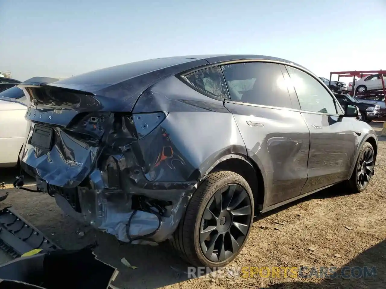 3 Фотография поврежденного автомобиля 5YJYGDEE2MF278741 TESLA MODEL Y 2021