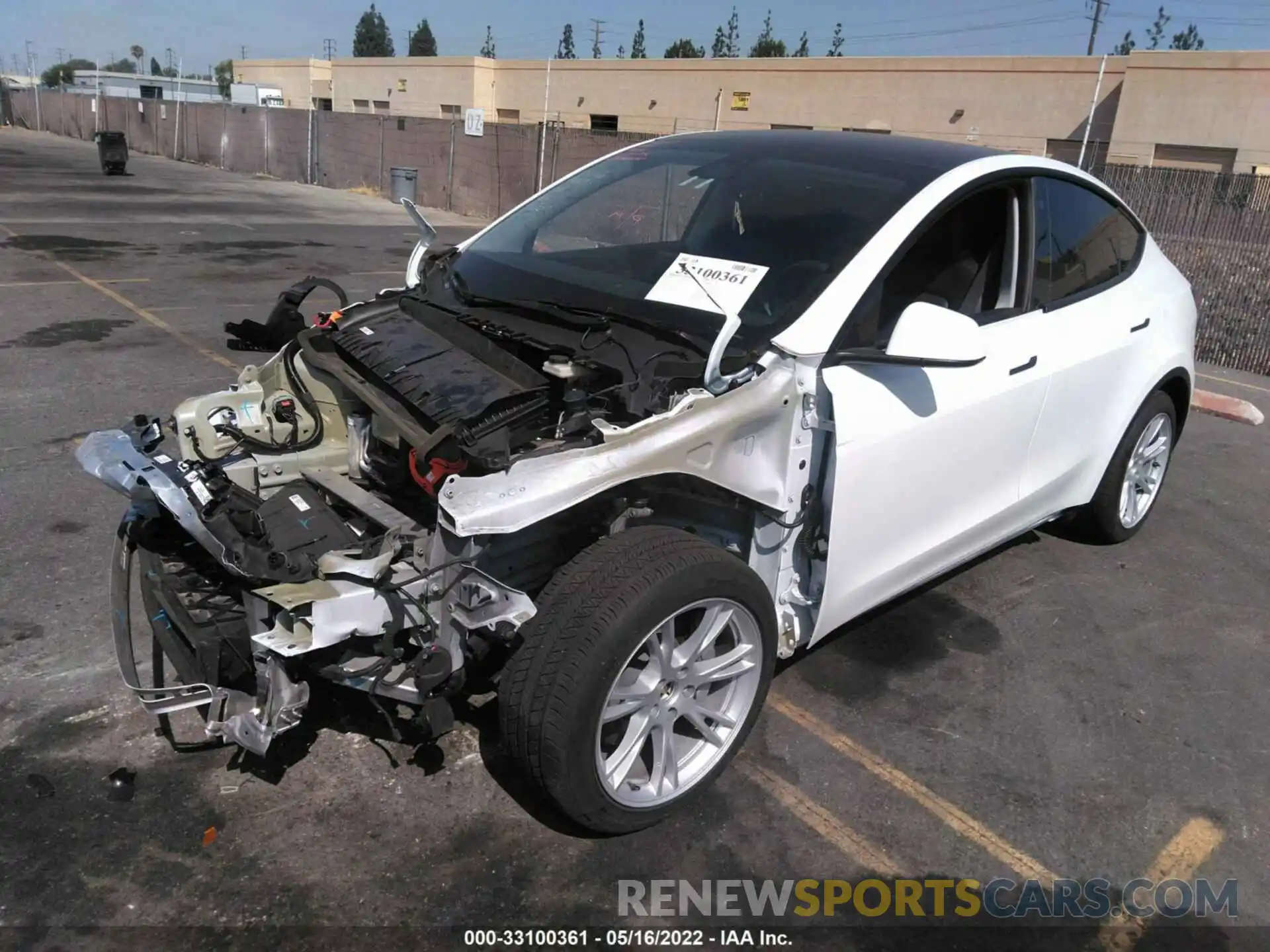 2 Photograph of a damaged car 5YJYGDEE2MF285740 TESLA MODEL Y 2021