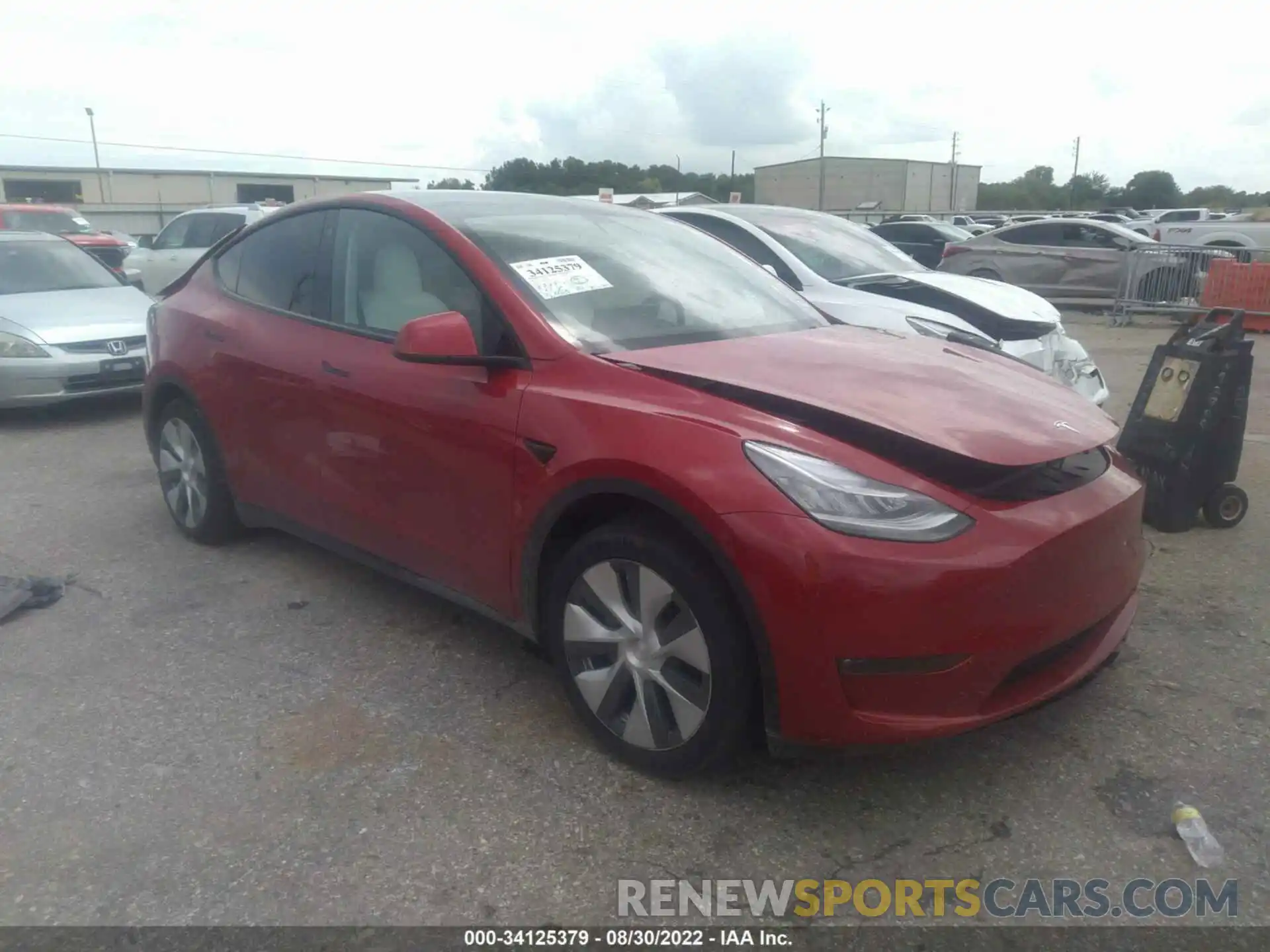 1 Photograph of a damaged car 5YJYGDEE2MF285852 TESLA MODEL Y 2021