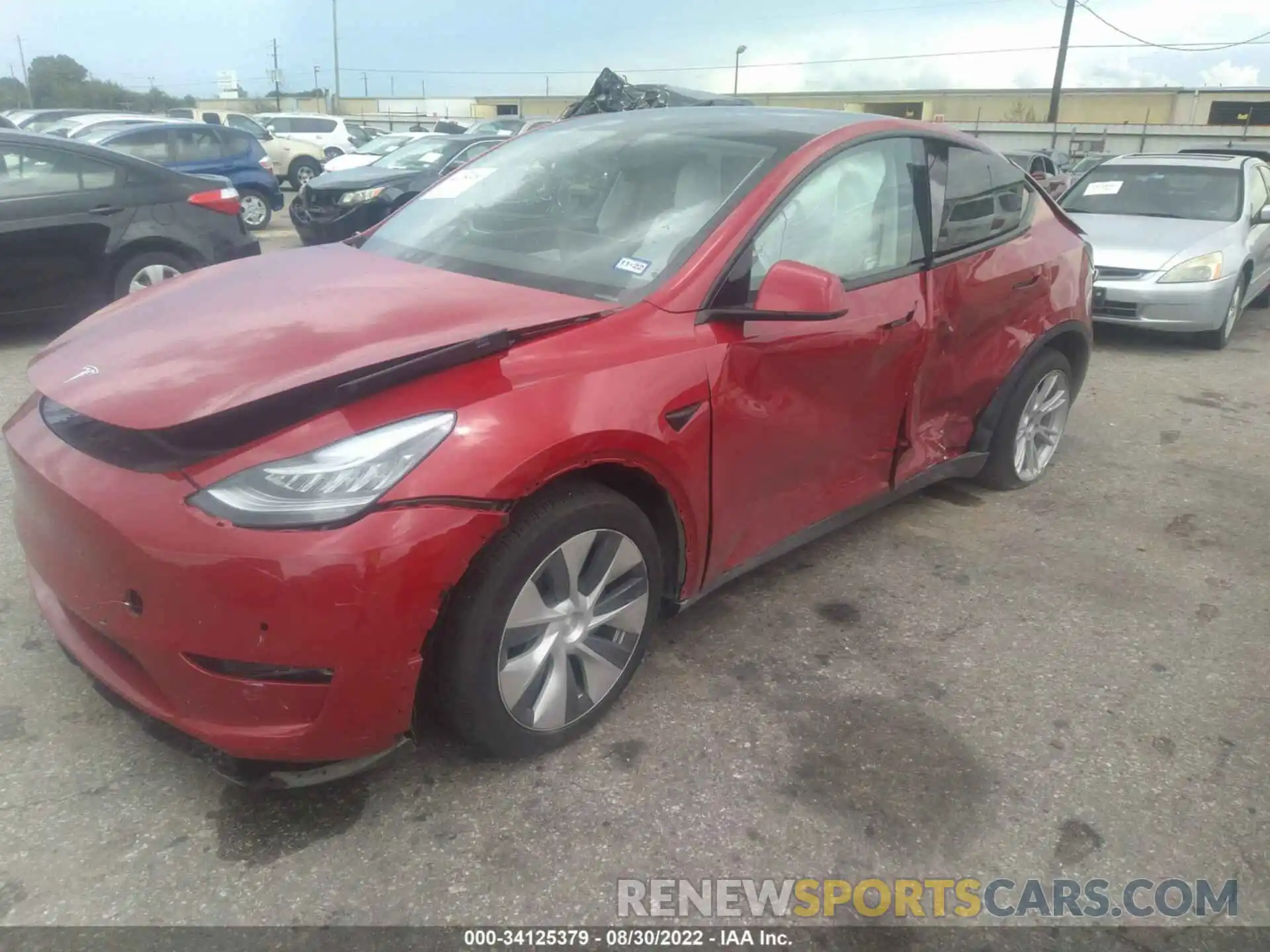 2 Photograph of a damaged car 5YJYGDEE2MF285852 TESLA MODEL Y 2021