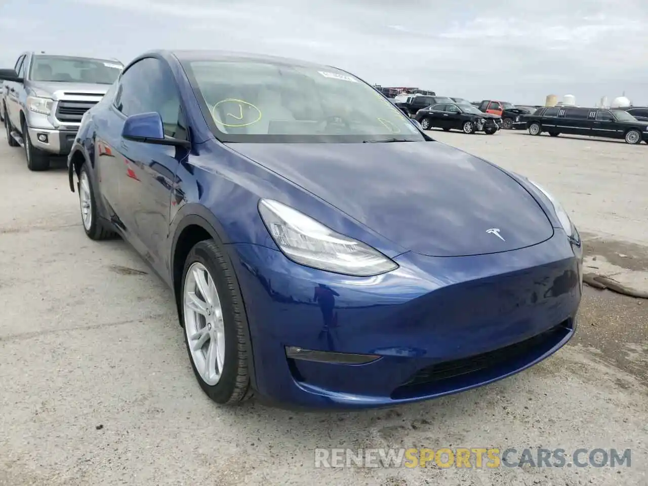 1 Photograph of a damaged car 5YJYGDEE2MF288489 TESLA MODEL Y 2021