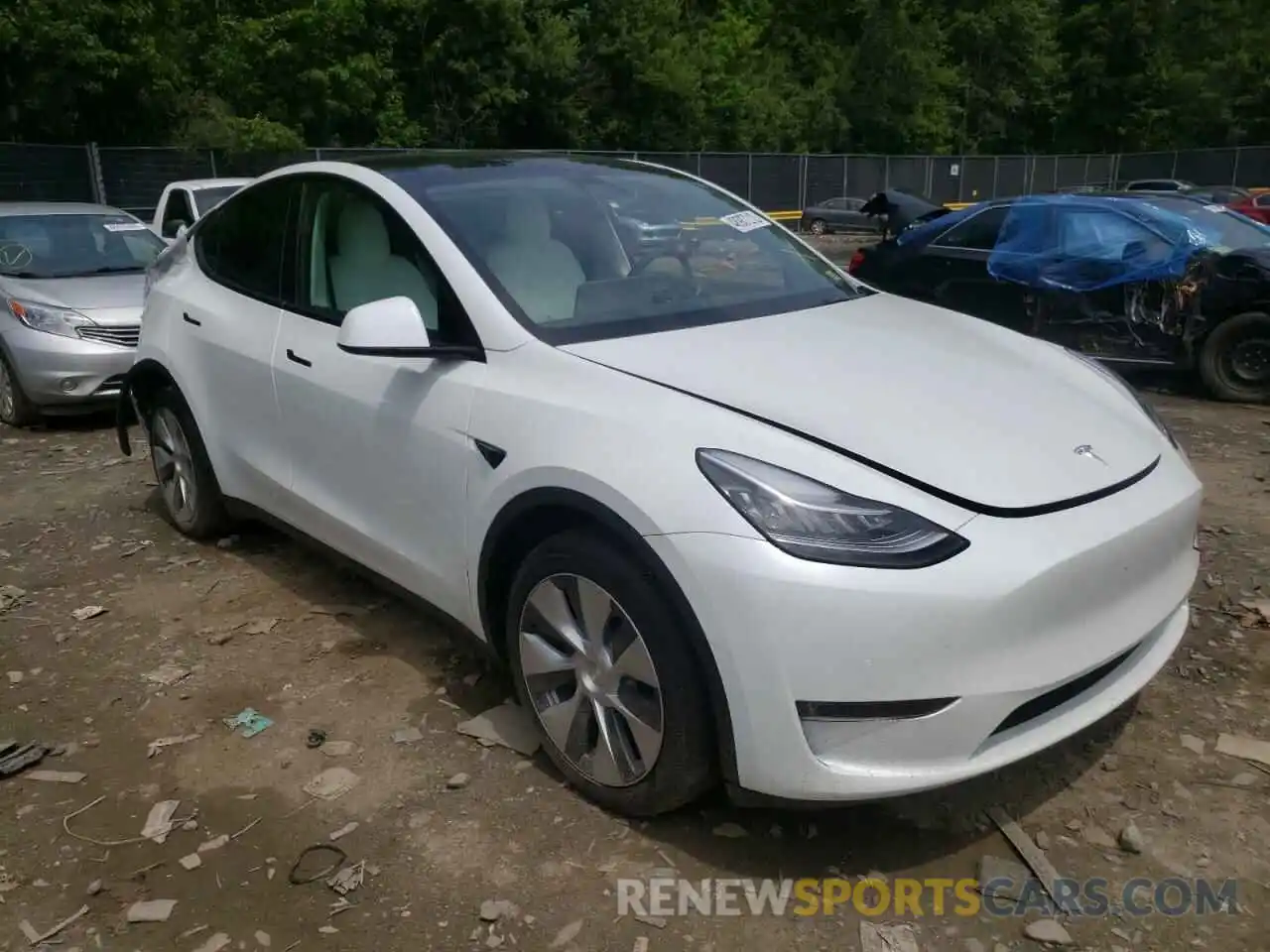 1 Photograph of a damaged car 5YJYGDEE2MF295149 TESLA MODEL Y 2021