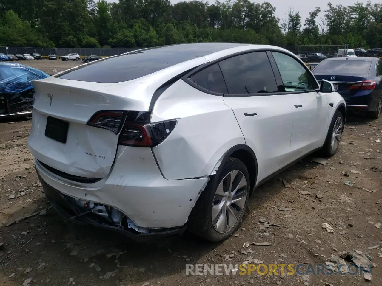 4 Фотография поврежденного автомобиля 5YJYGDEE2MF295149 TESLA MODEL Y 2021