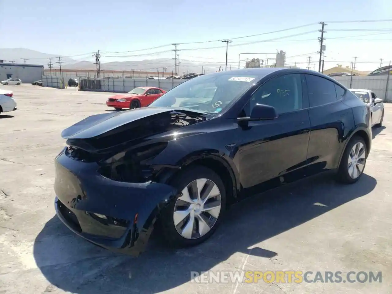 2 Photograph of a damaged car 5YJYGDEE2MF303749 TESLA MODEL Y 2021