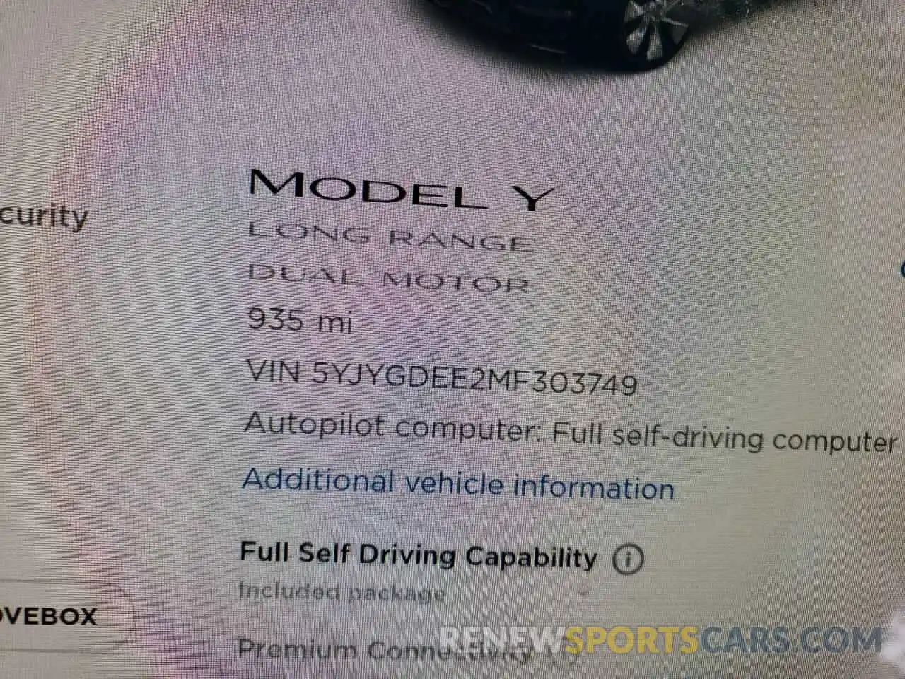 8 Photograph of a damaged car 5YJYGDEE2MF303749 TESLA MODEL Y 2021