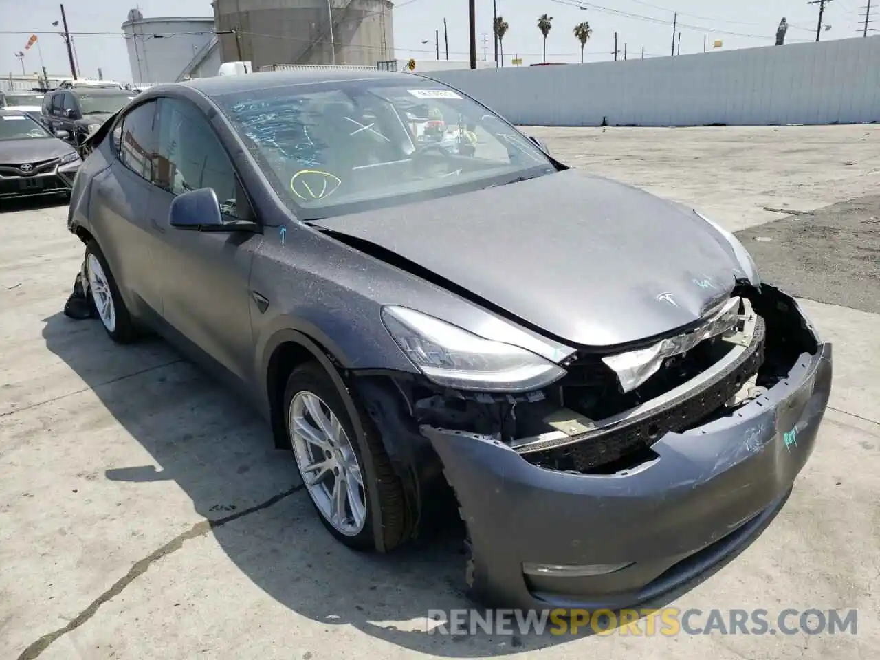 1 Photograph of a damaged car 5YJYGDEE2MF304559 TESLA MODEL Y 2021