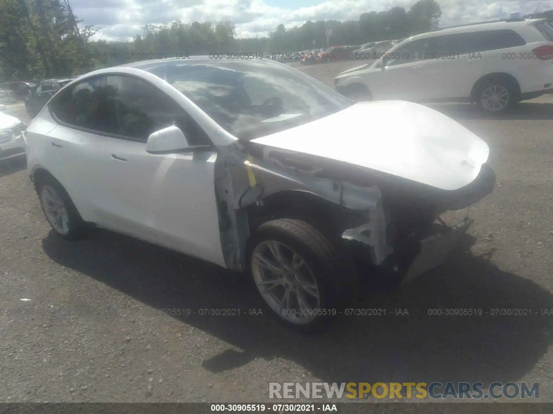 1 Фотография поврежденного автомобиля 5YJYGDEE3MF063417 TESLA MODEL Y 2021