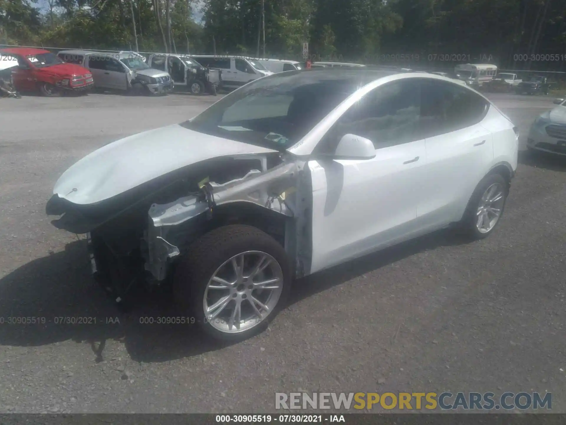 2 Photograph of a damaged car 5YJYGDEE3MF063417 TESLA MODEL Y 2021