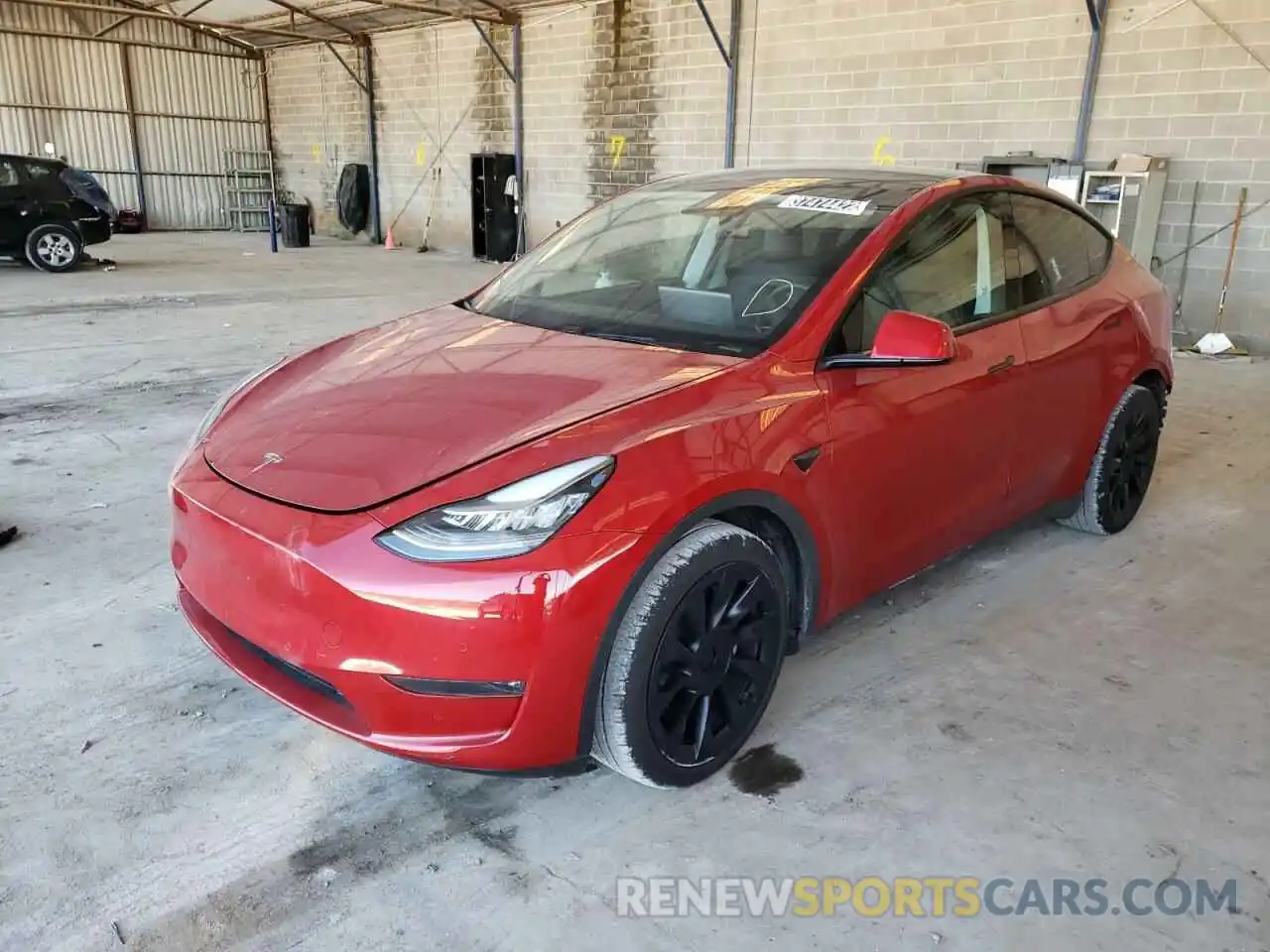 2 Photograph of a damaged car 5YJYGDEE3MF074661 TESLA MODEL Y 2021