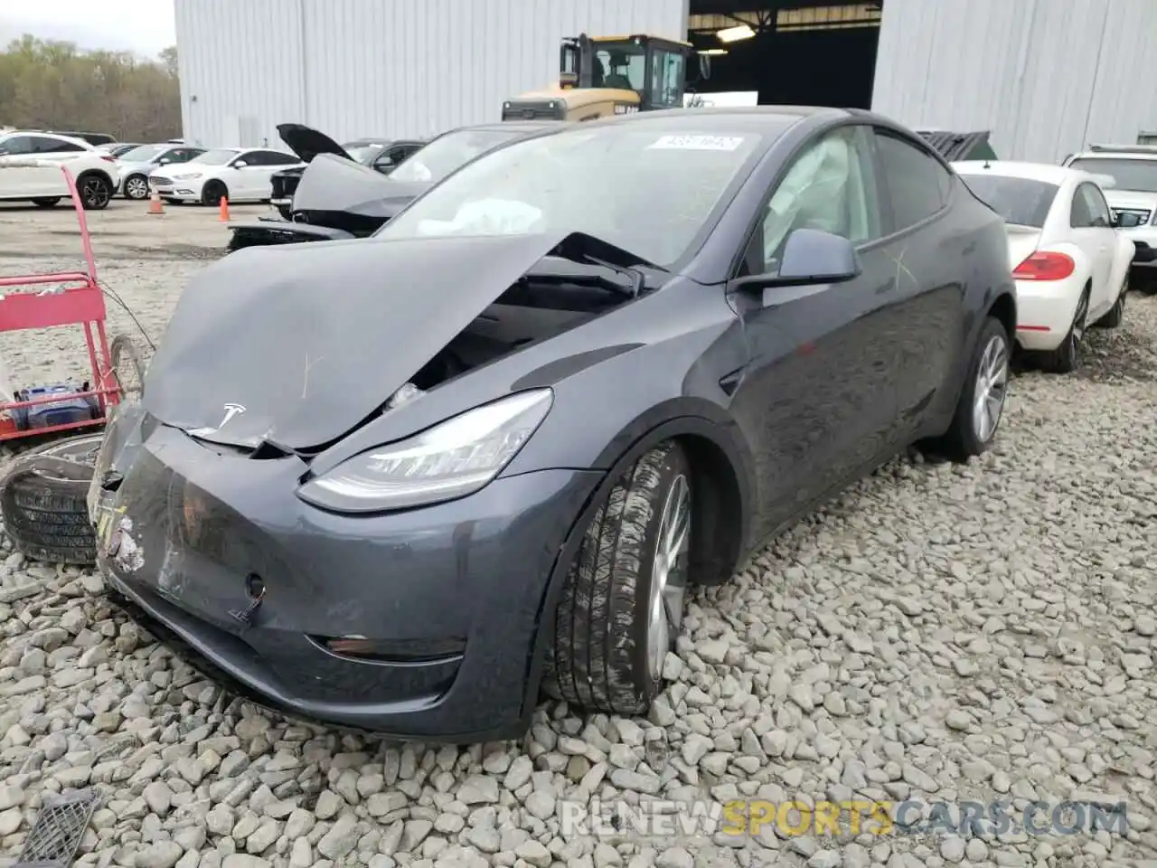 2 Фотография поврежденного автомобиля 5YJYGDEE3MF074756 TESLA MODEL Y 2021