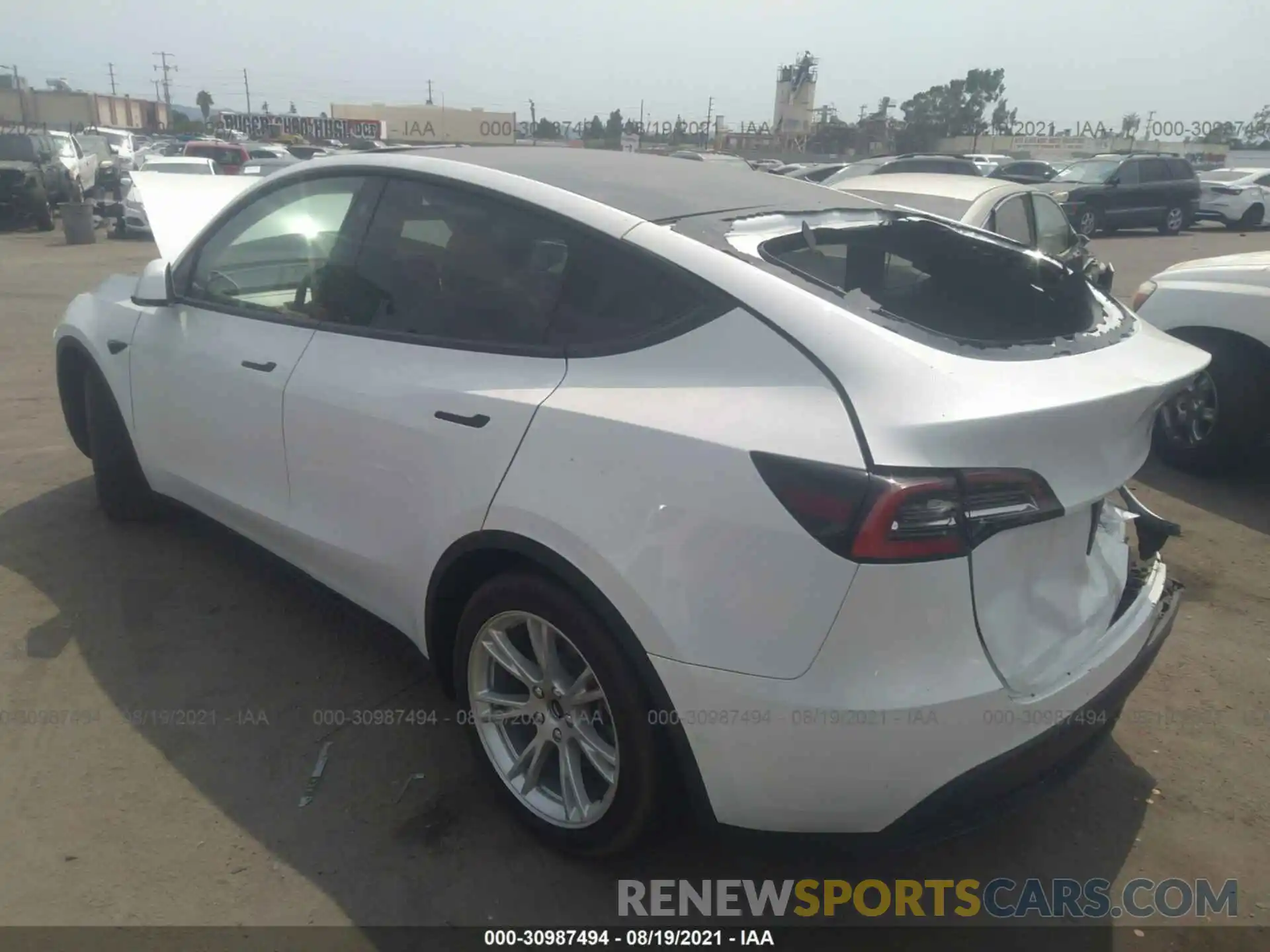 3 Фотография поврежденного автомобиля 5YJYGDEE3MF075177 TESLA MODEL Y 2021