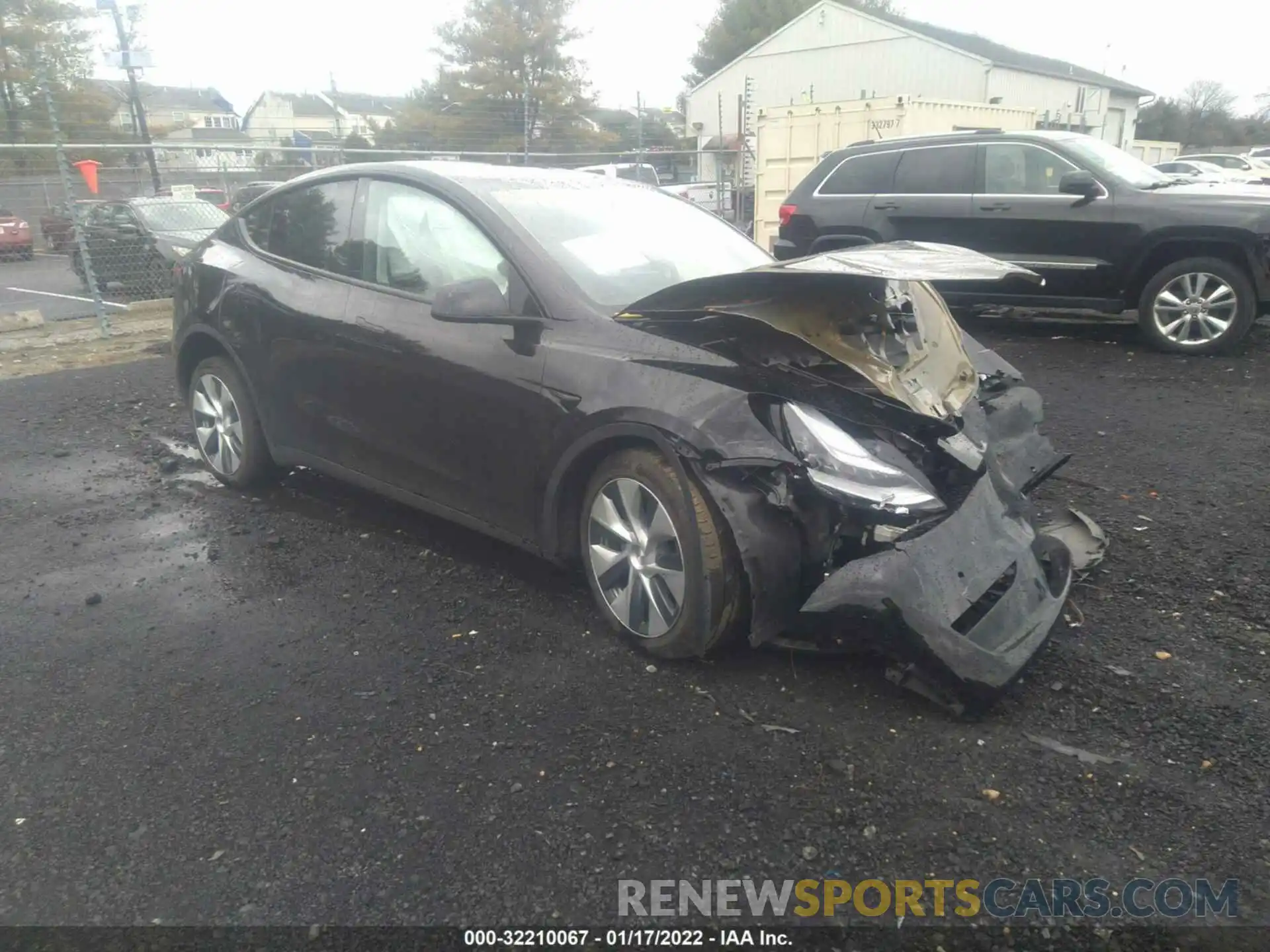 1 Photograph of a damaged car 5YJYGDEE3MF075681 TESLA MODEL Y 2021