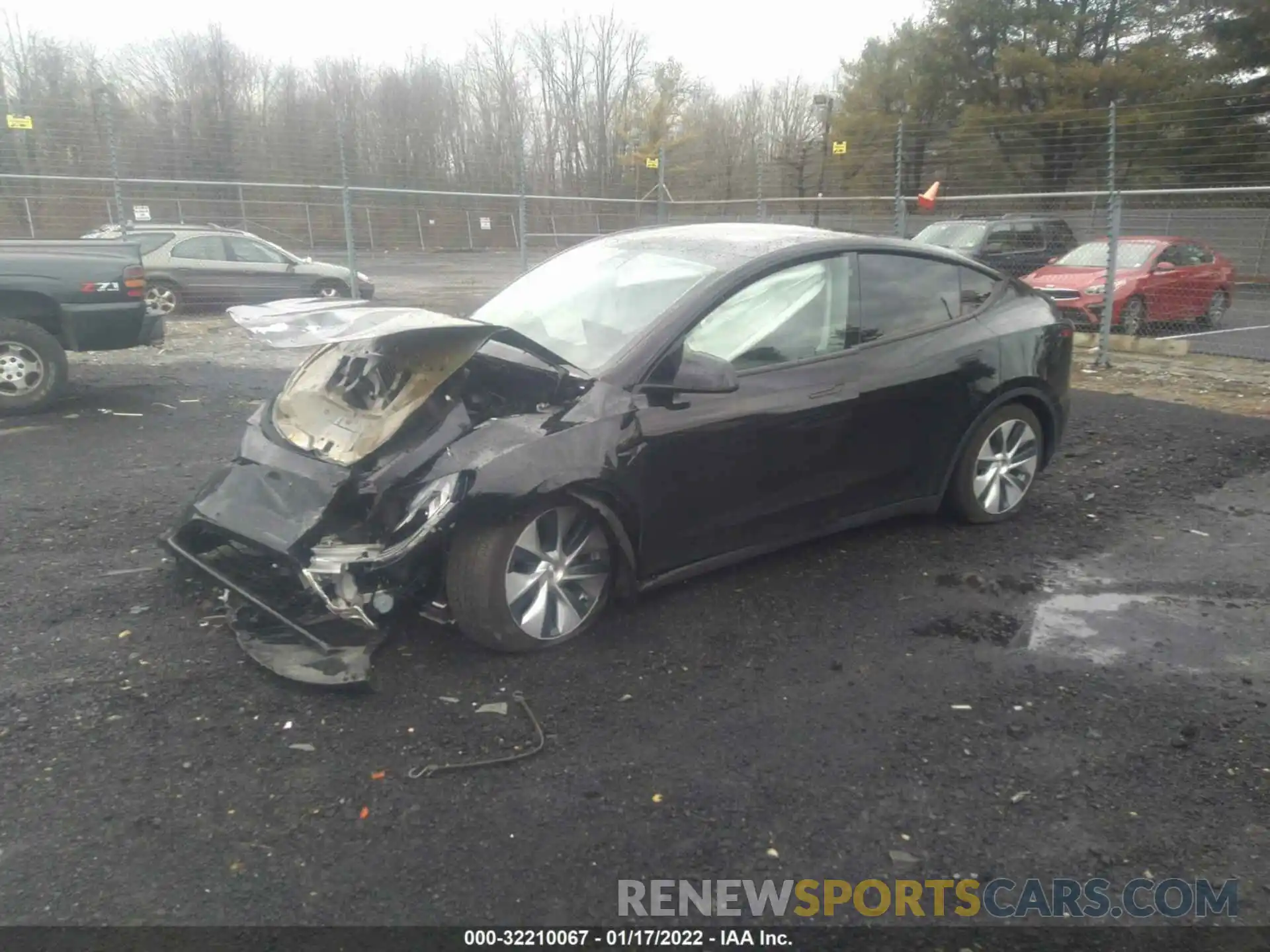 2 Photograph of a damaged car 5YJYGDEE3MF075681 TESLA MODEL Y 2021