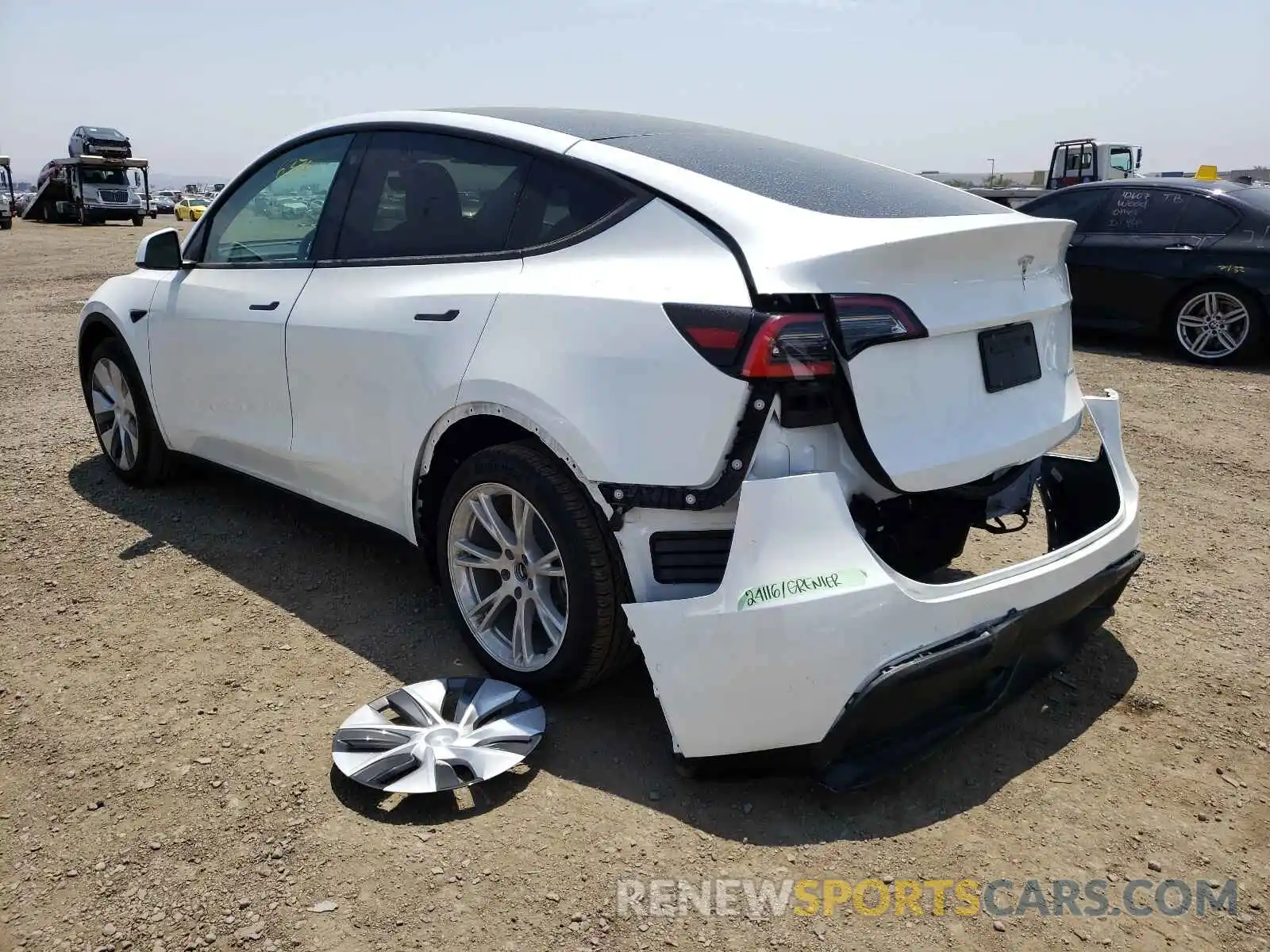 3 Photograph of a damaged car 5YJYGDEE3MF079262 TESLA MODEL Y 2021