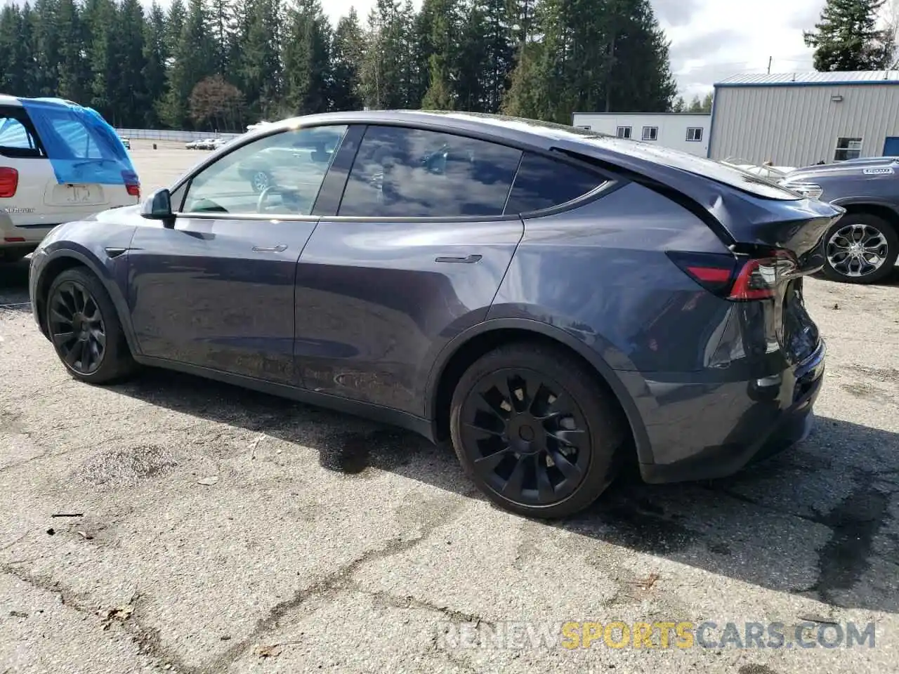 2 Photograph of a damaged car 5YJYGDEE3MF084123 TESLA MODEL Y 2021