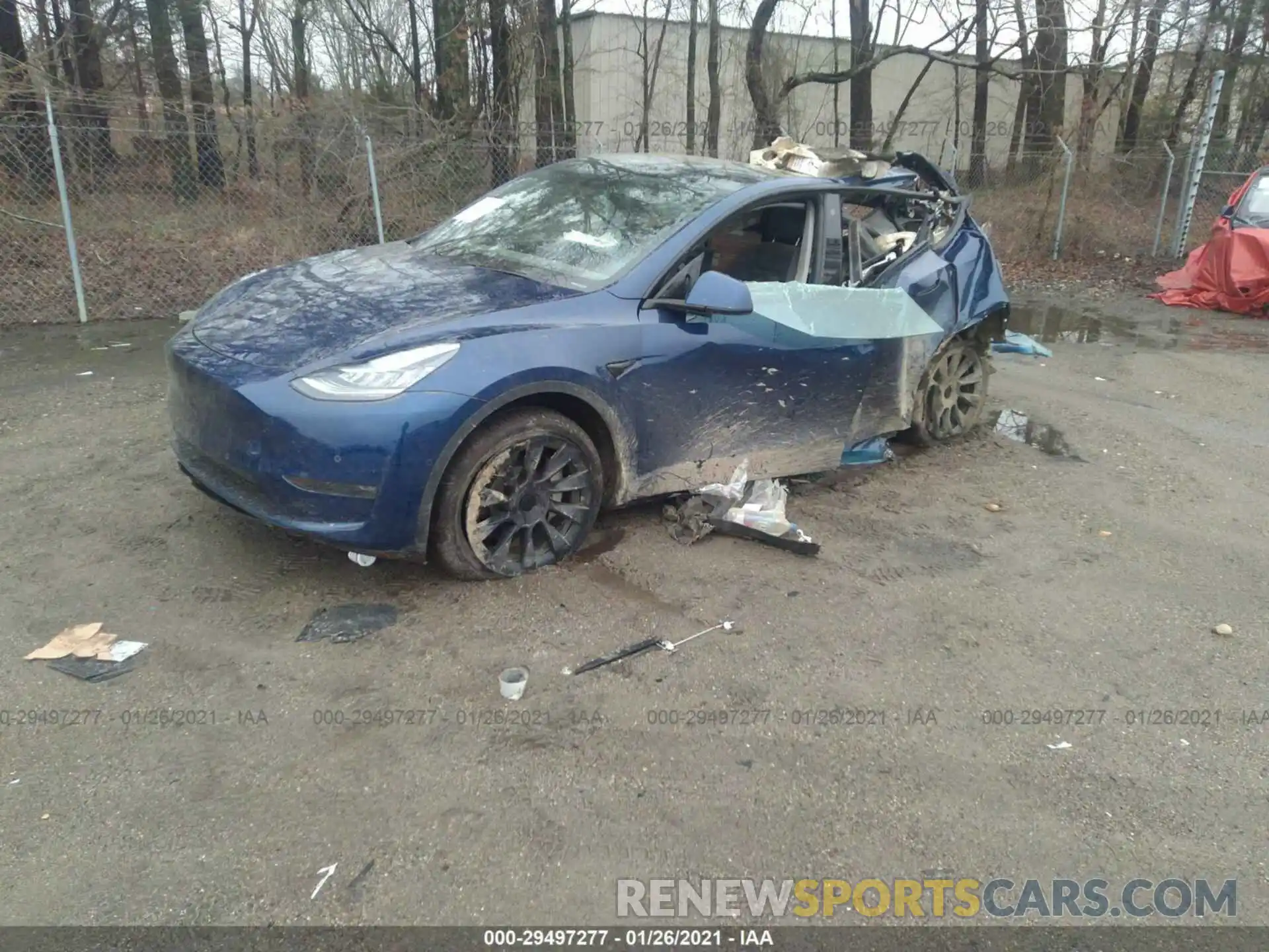 2 Photograph of a damaged car 5YJYGDEE3MF084249 TESLA MODEL Y 2021