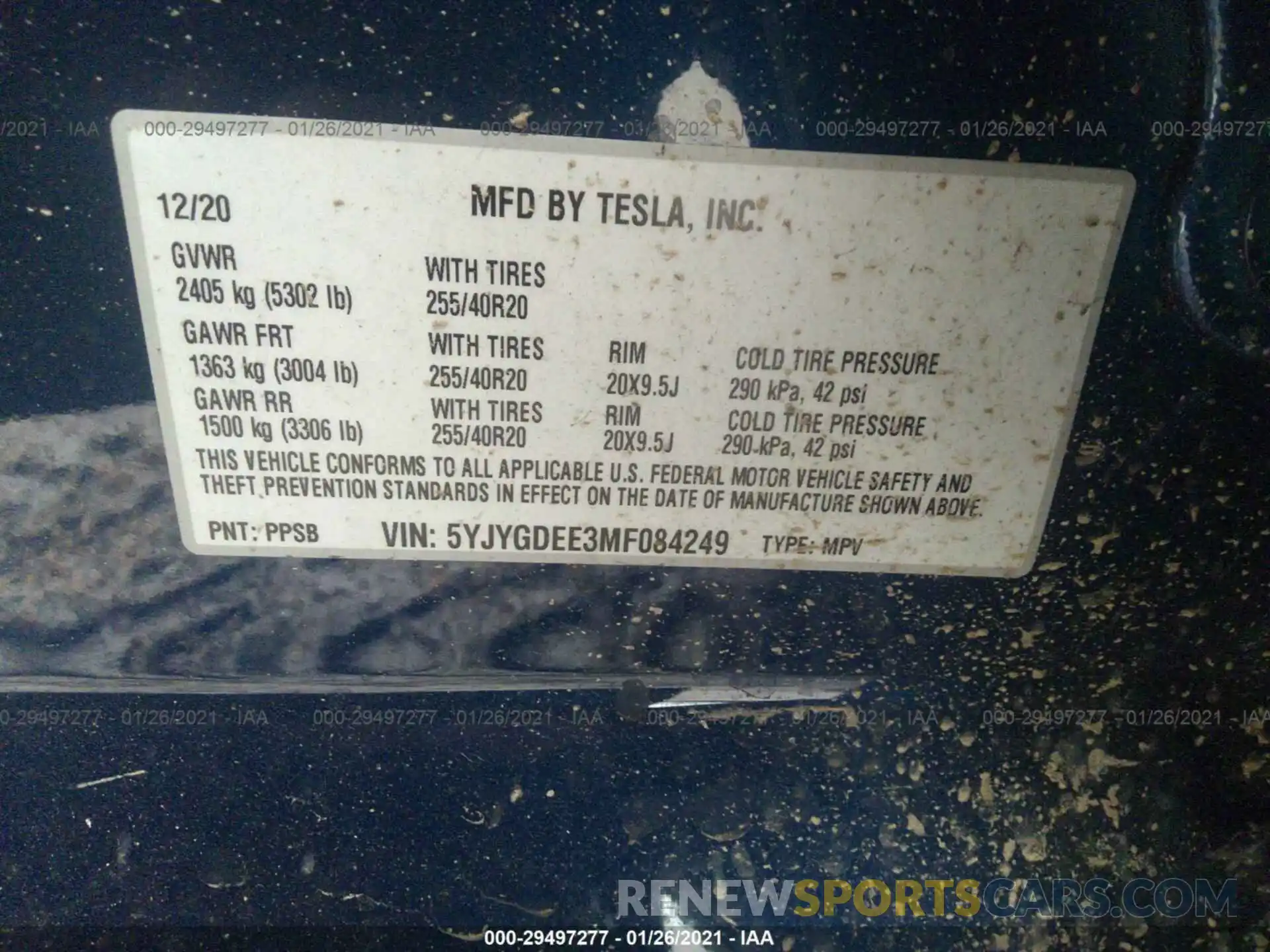 9 Photograph of a damaged car 5YJYGDEE3MF084249 TESLA MODEL Y 2021