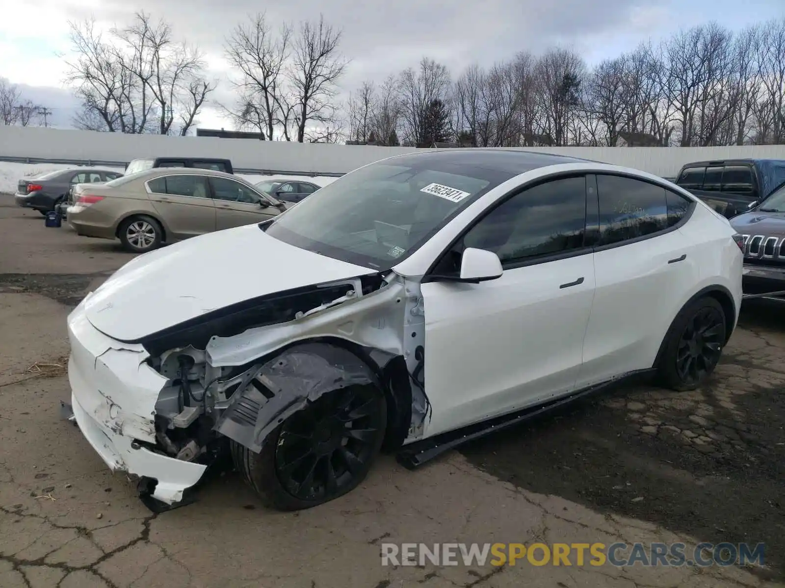 2 Photograph of a damaged car 5YJYGDEE3MF089824 TESLA MODEL Y 2021