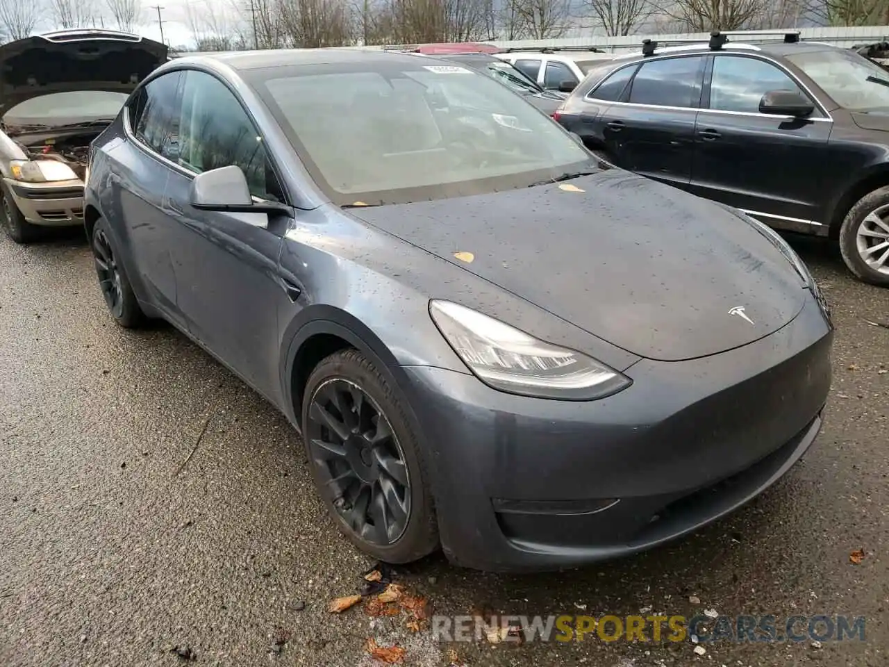 1 Photograph of a damaged car 5YJYGDEE3MF095333 TESLA MODEL Y 2021