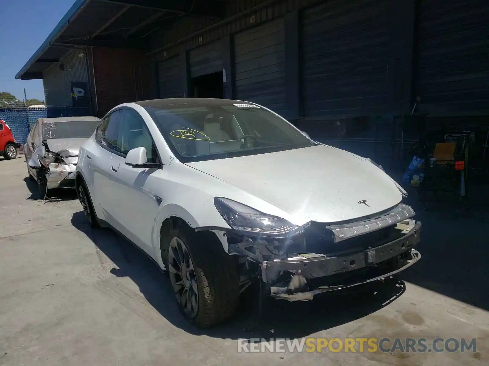 1 Photograph of a damaged car 5YJYGDEE3MF096434 TESLA MODEL Y 2021