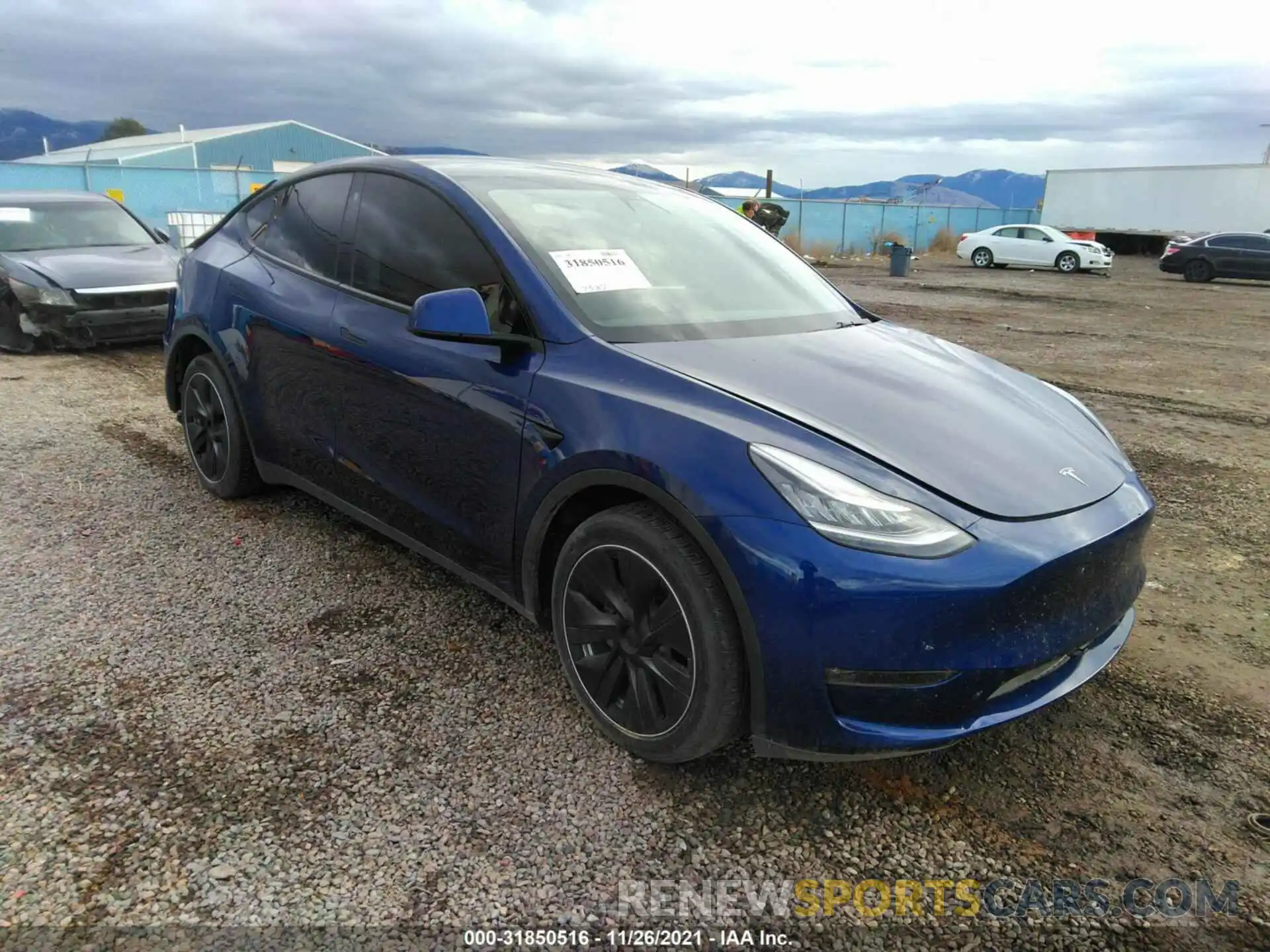 1 Photograph of a damaged car 5YJYGDEE3MF096787 TESLA MODEL Y 2021