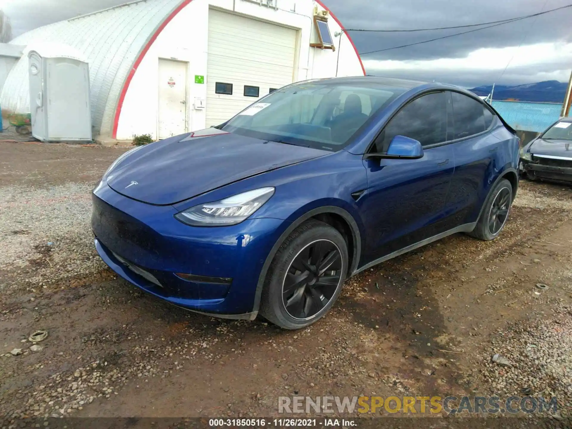 2 Photograph of a damaged car 5YJYGDEE3MF096787 TESLA MODEL Y 2021