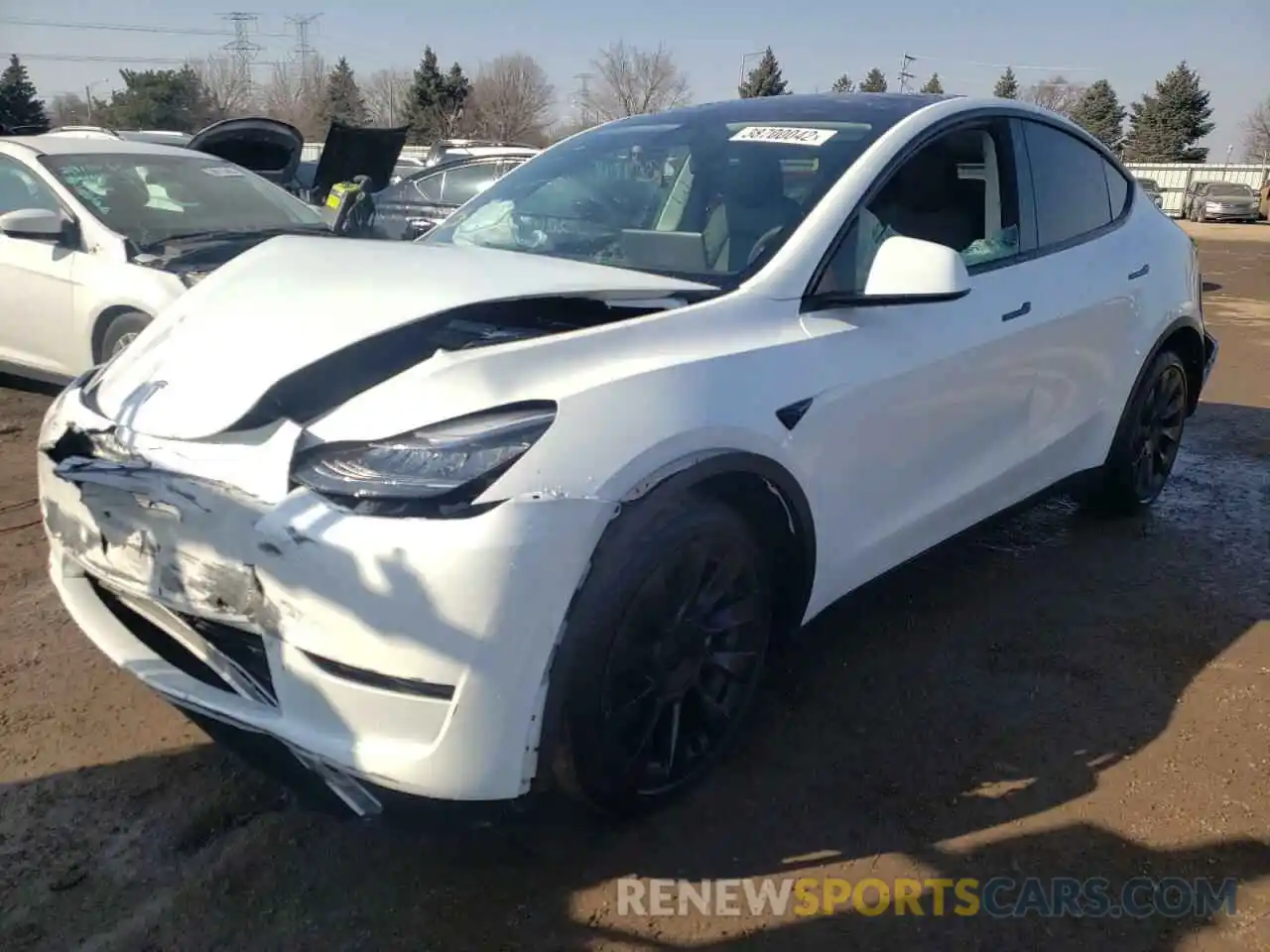 2 Photograph of a damaged car 5YJYGDEE3MF100286 TESLA MODEL Y 2021