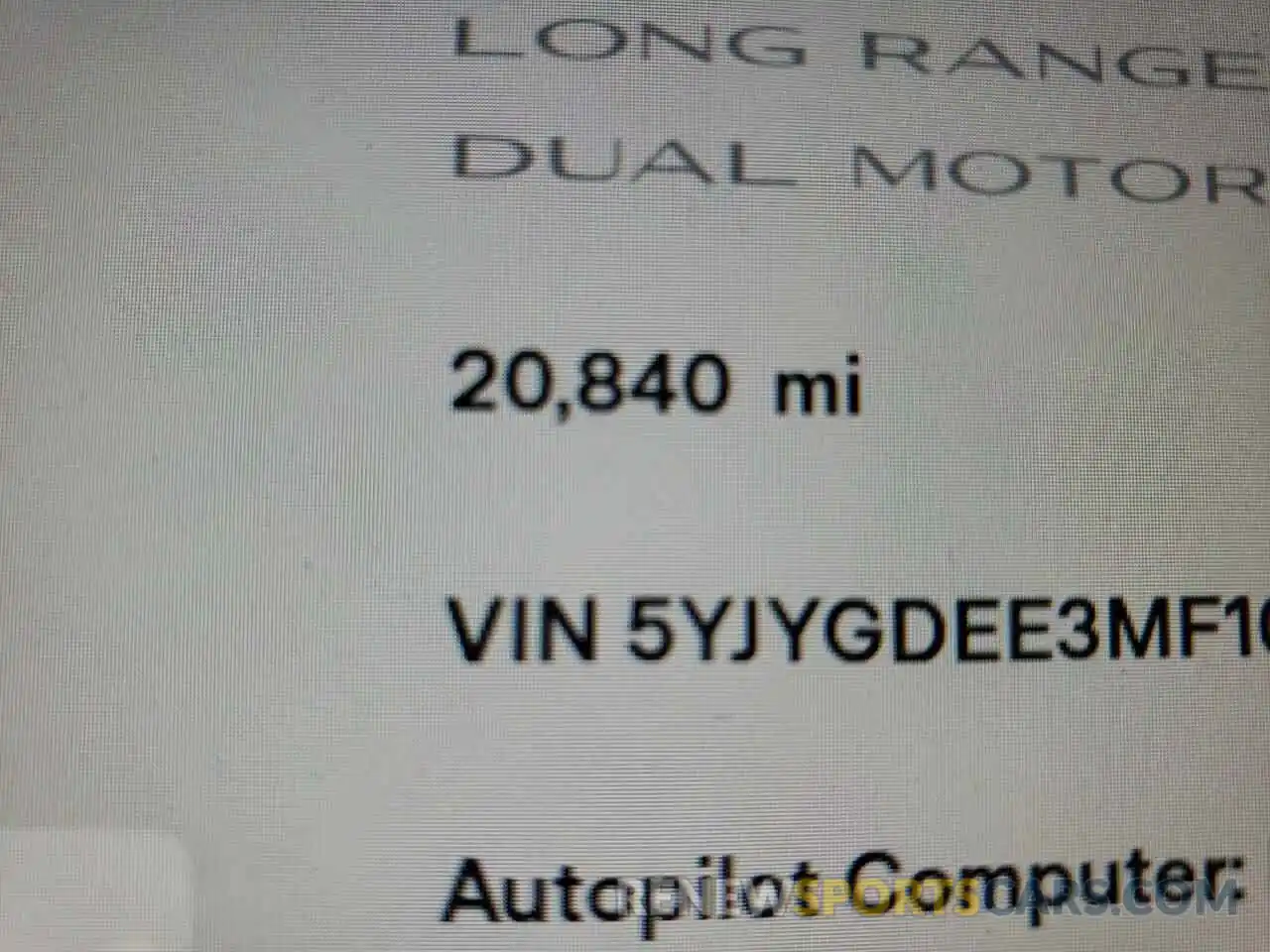 8 Фотография поврежденного автомобиля 5YJYGDEE3MF100286 TESLA MODEL Y 2021