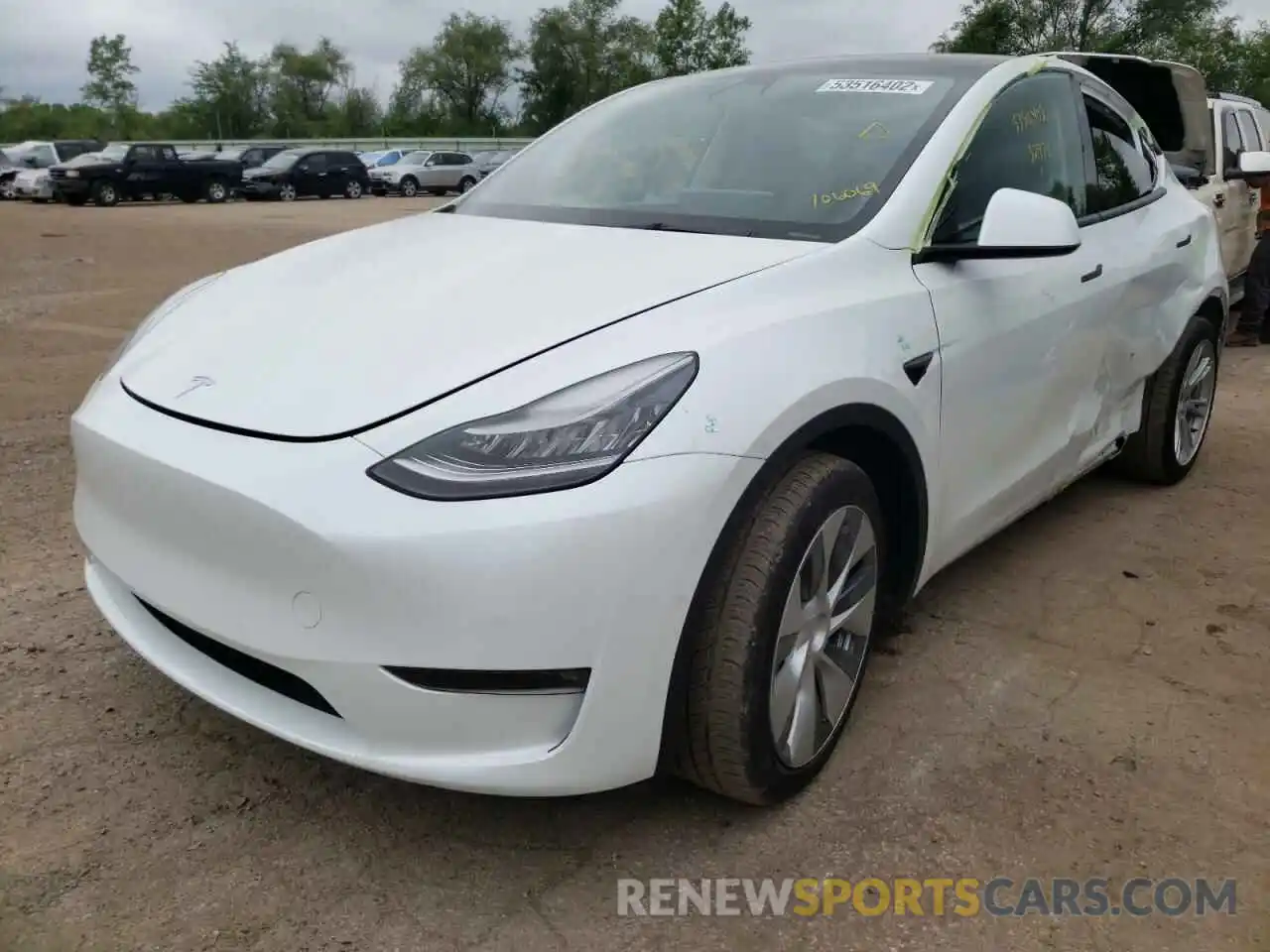 2 Photograph of a damaged car 5YJYGDEE3MF106069 TESLA MODEL Y 2021