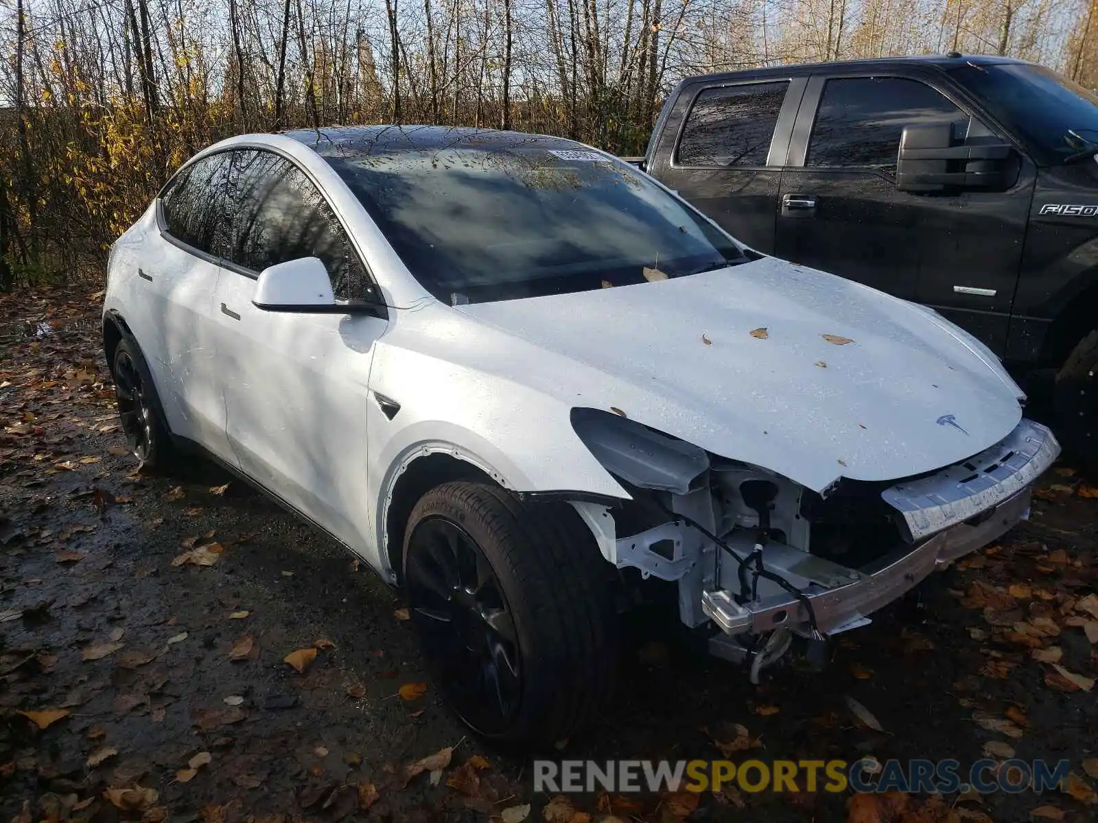 1 Photograph of a damaged car 5YJYGDEE3MF108260 TESLA MODEL Y 2021