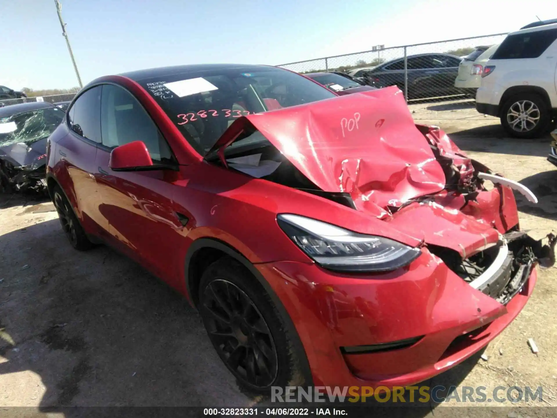 1 Photograph of a damaged car 5YJYGDEE3MF121011 TESLA MODEL Y 2021