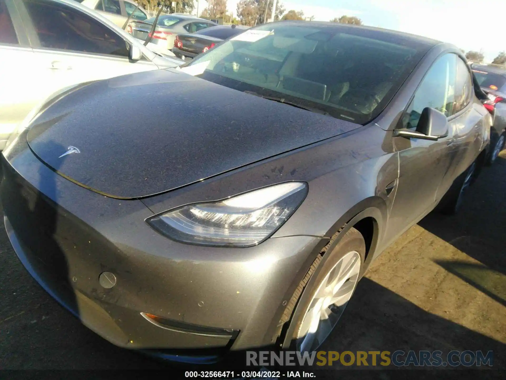 2 Фотография поврежденного автомобиля 5YJYGDEE3MF124779 TESLA MODEL Y 2021