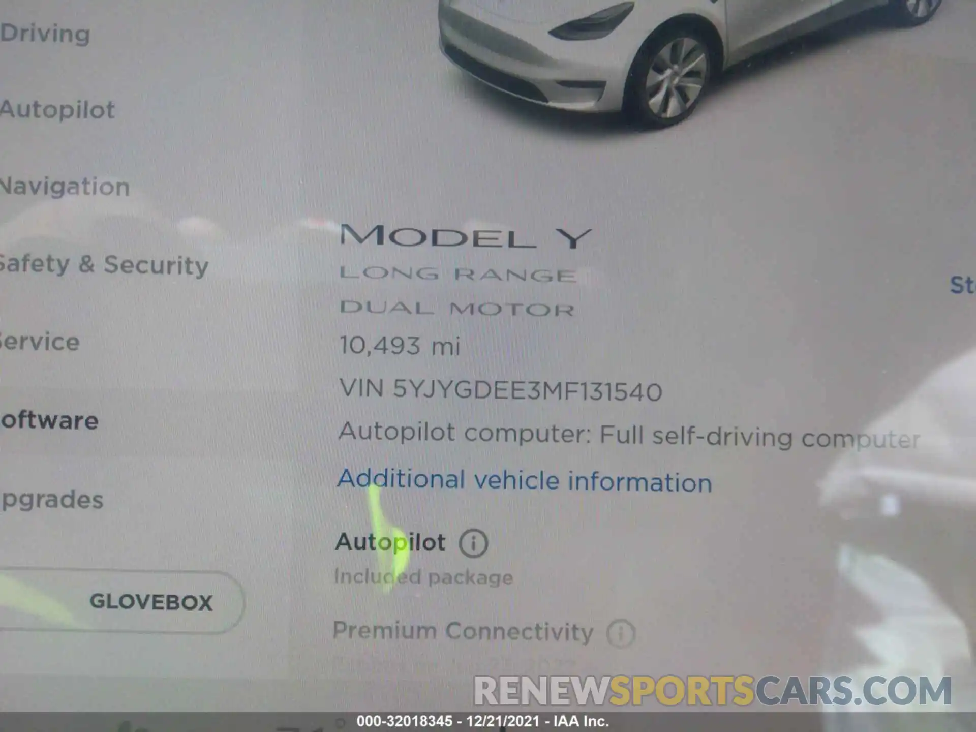 7 Фотография поврежденного автомобиля 5YJYGDEE3MF131540 TESLA MODEL Y 2021