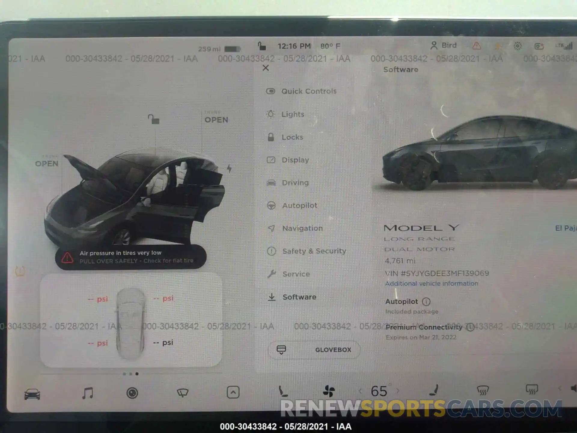 7 Фотография поврежденного автомобиля 5YJYGDEE3MF139069 TESLA MODEL Y 2021