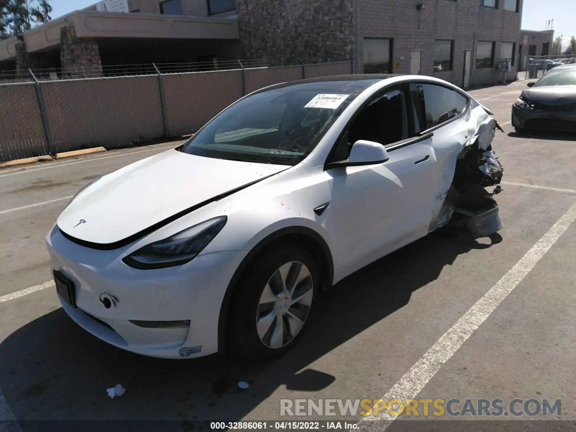 2 Photograph of a damaged car 5YJYGDEE3MF145583 TESLA MODEL Y 2021