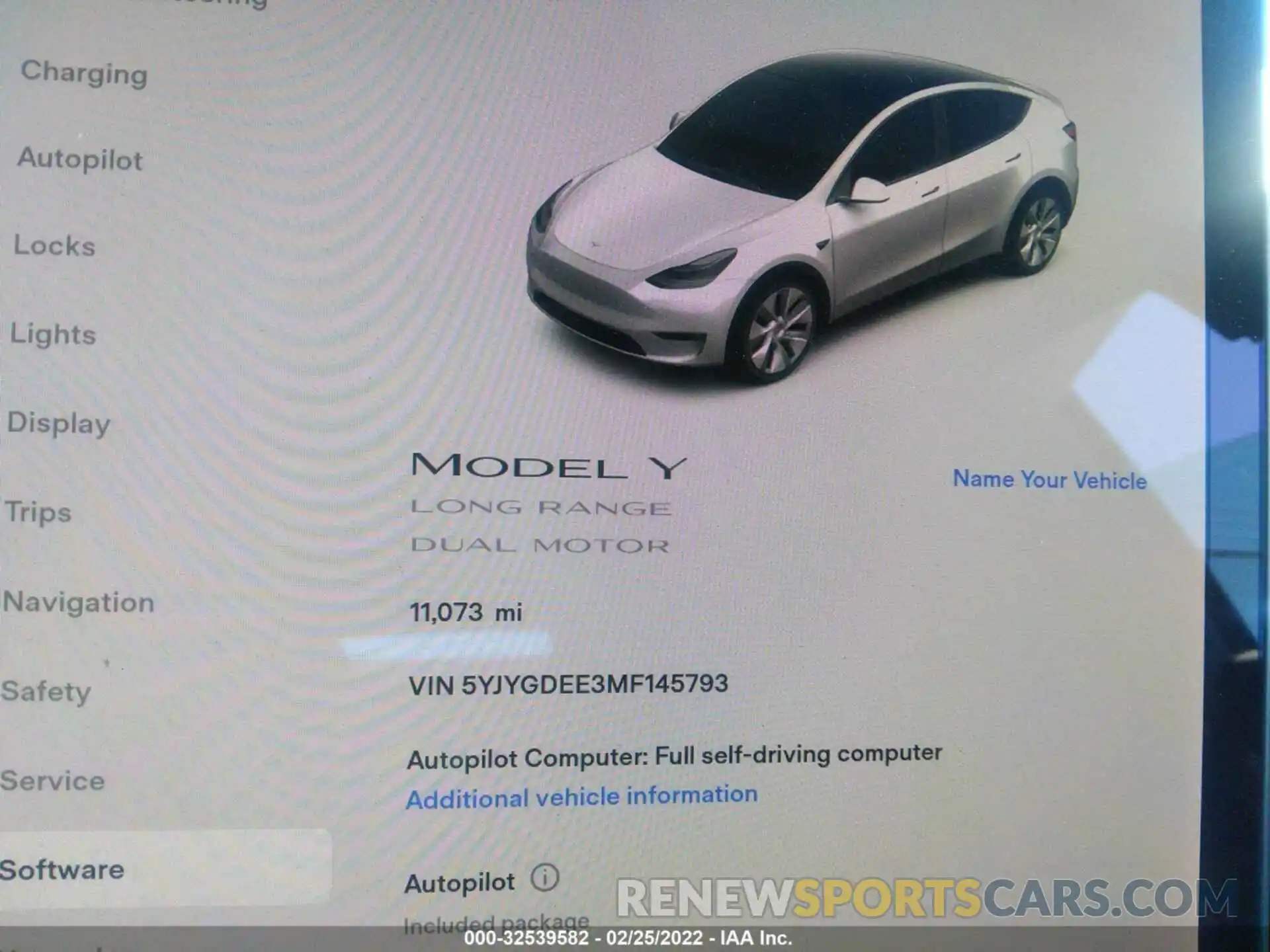 7 Photograph of a damaged car 5YJYGDEE3MF145793 TESLA MODEL Y 2021