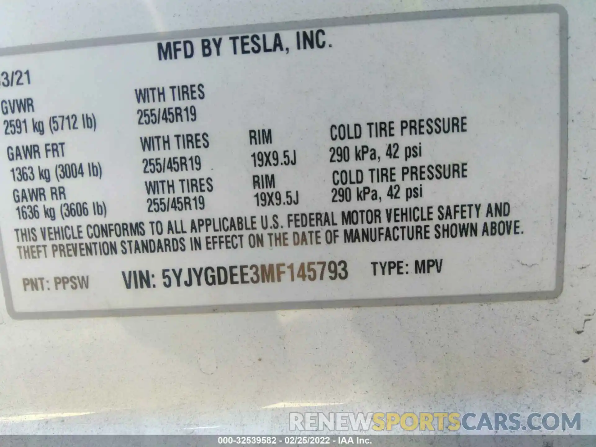 9 Photograph of a damaged car 5YJYGDEE3MF145793 TESLA MODEL Y 2021