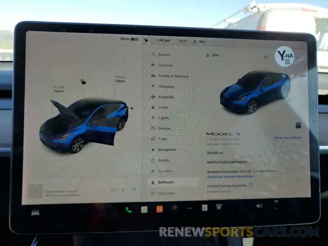 9 Фотография поврежденного автомобиля 5YJYGDEE3MF149472 TESLA MODEL Y 2021