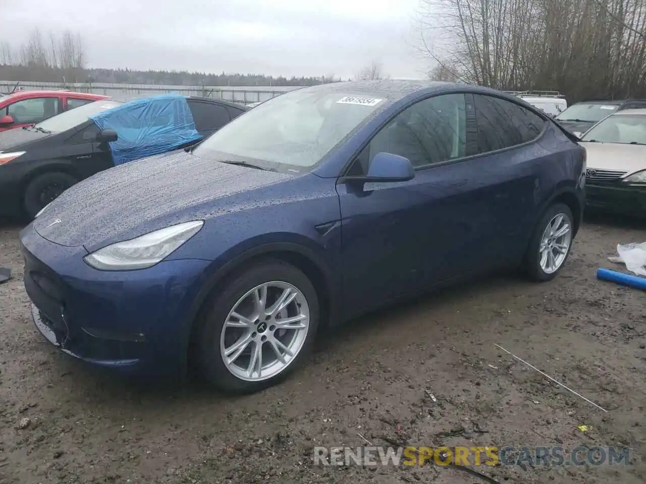 1 Photograph of a damaged car 5YJYGDEE3MF153084 TESLA MODEL Y 2021