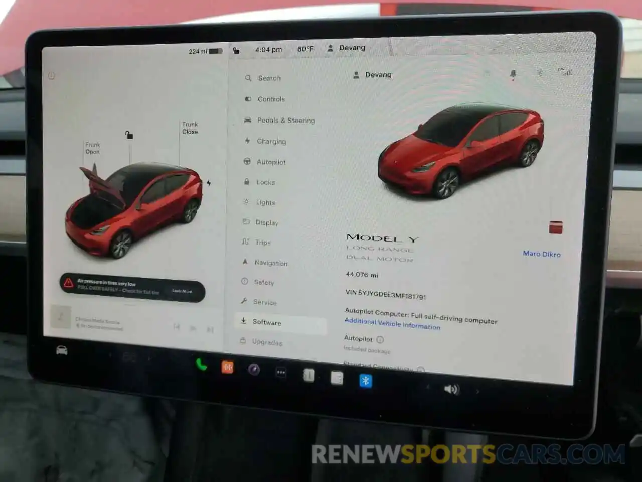 9 Фотография поврежденного автомобиля 5YJYGDEE3MF181791 TESLA MODEL Y 2021