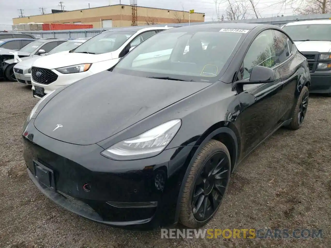 2 Фотография поврежденного автомобиля 5YJYGDEE3MF181970 TESLA MODEL Y 2021