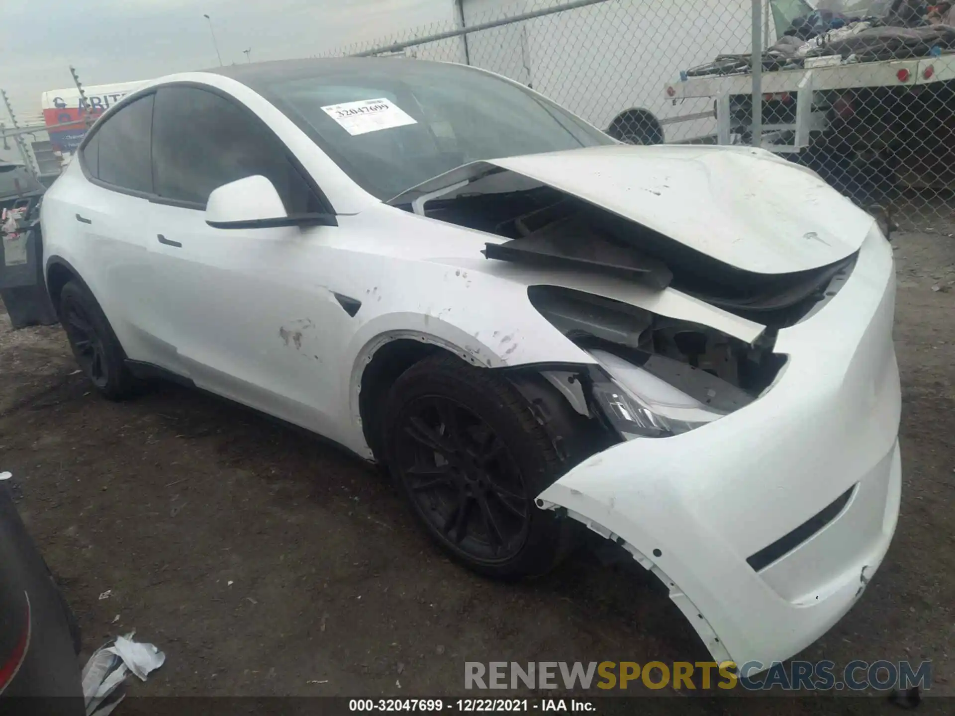 1 Photograph of a damaged car 5YJYGDEE3MF182259 TESLA MODEL Y 2021