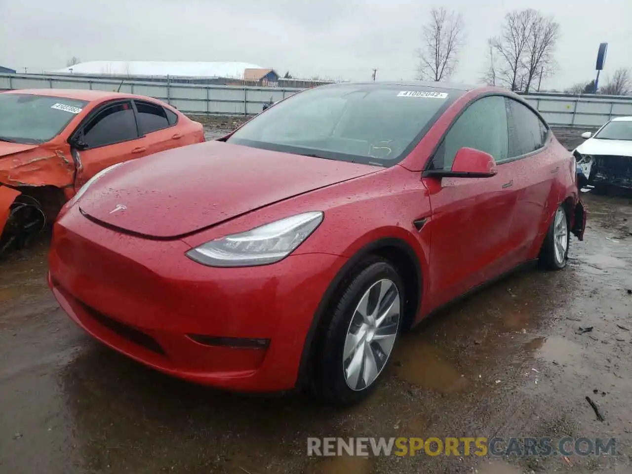 2 Фотография поврежденного автомобиля 5YJYGDEE3MF186487 TESLA MODEL Y 2021