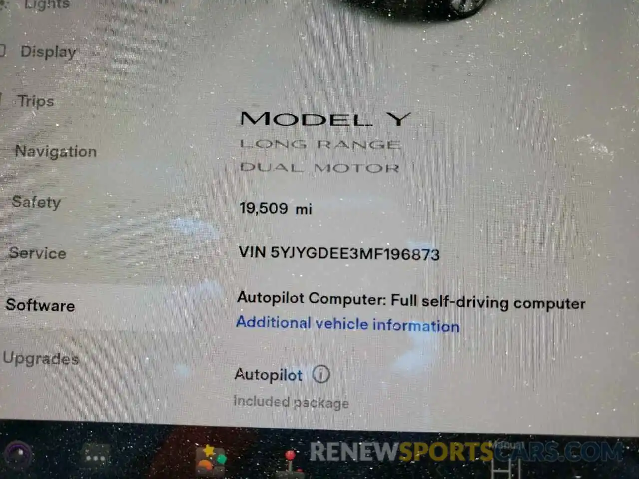 8 Фотография поврежденного автомобиля 5YJYGDEE3MF196873 TESLA MODEL Y 2021