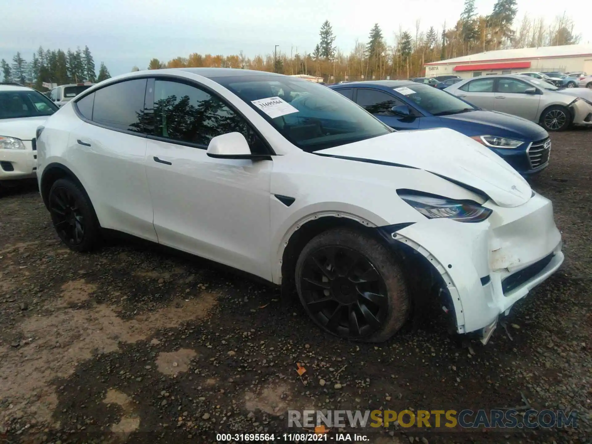 1 Фотография поврежденного автомобиля 5YJYGDEE3MF229452 TESLA MODEL Y 2021