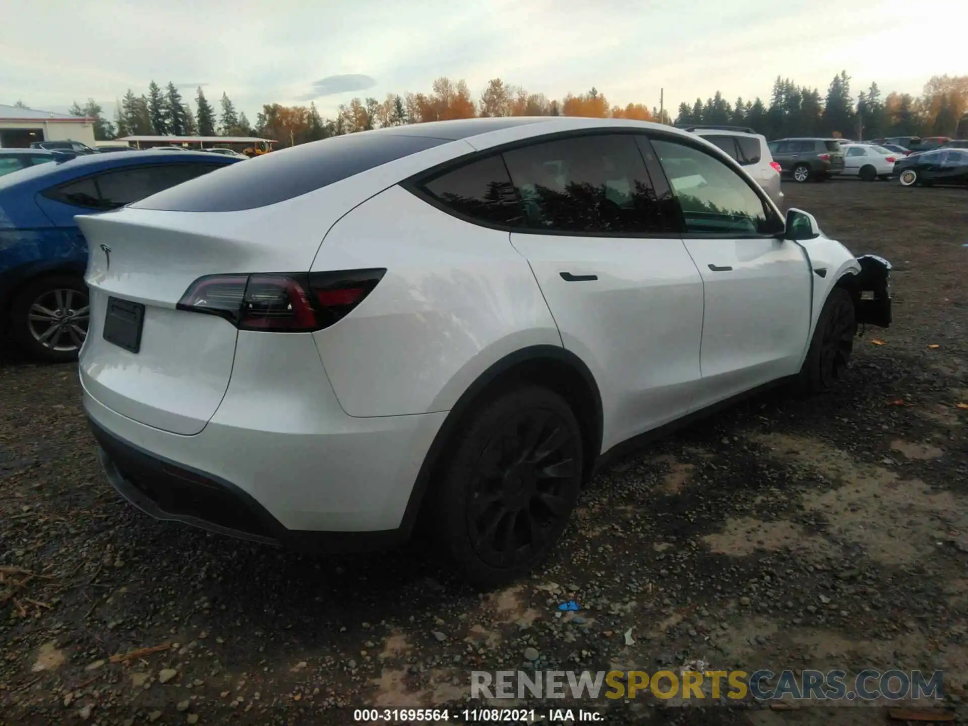 4 Фотография поврежденного автомобиля 5YJYGDEE3MF229452 TESLA MODEL Y 2021