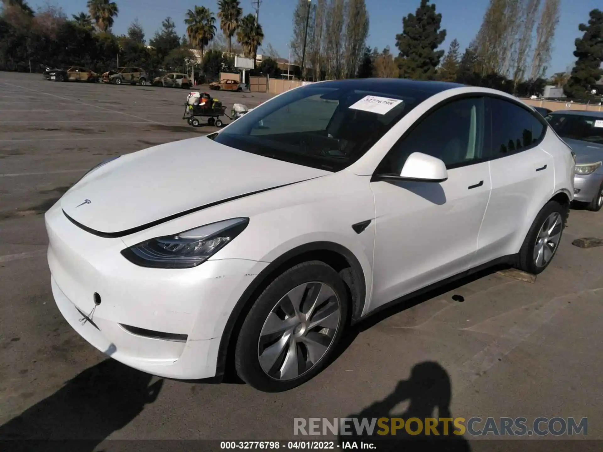 2 Фотография поврежденного автомобиля 5YJYGDEE3MF230018 TESLA MODEL Y 2021