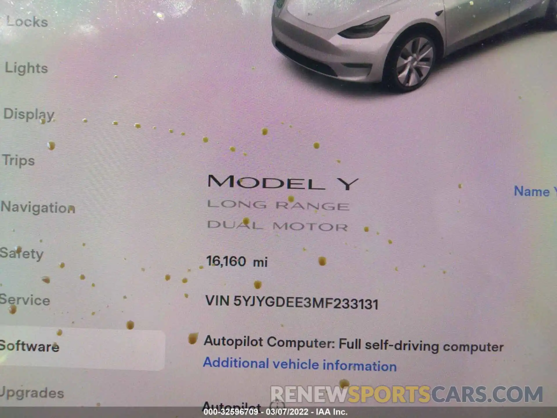 7 Фотография поврежденного автомобиля 5YJYGDEE3MF233131 TESLA MODEL Y 2021