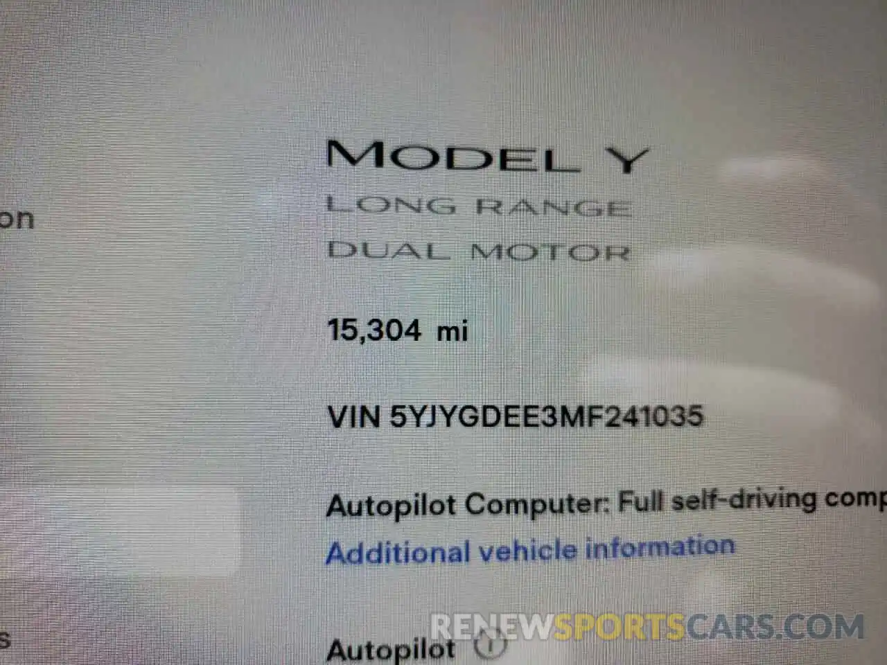 8 Фотография поврежденного автомобиля 5YJYGDEE3MF241035 TESLA MODEL Y 2021